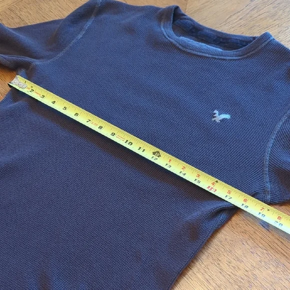 Men's American Eagle Outfitters Brown Waffle knit Long Sleeve Tee - Picture 5 of 7